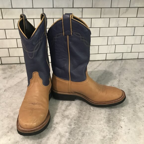 Laredo Boots Womens Size 8 Western Cowboy Square Toe Leather Made in USA 6967 - Picture 6 of 11